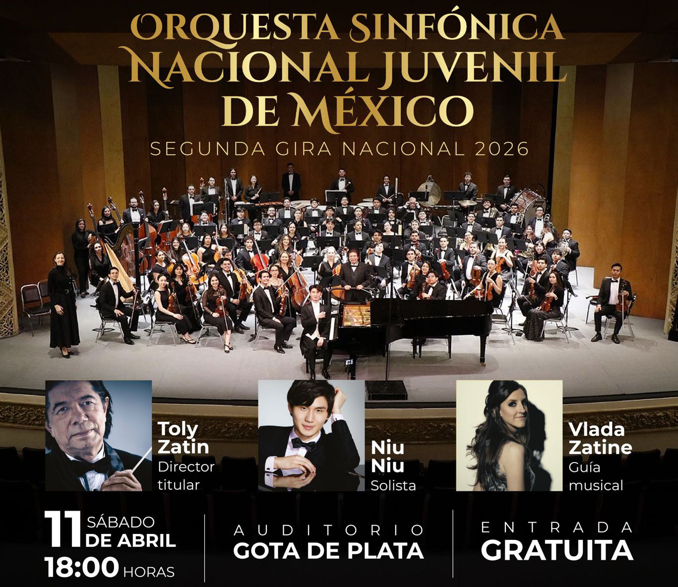 Concierto de la Orquesta Sinfónica Nacional Juvenil de México (abril 2026)